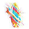 Surfbrett Graffiti