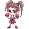 Kleine Kickboxerin Anime Look