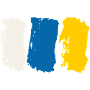 Kanarische Inseln Flagge - Pinselstriche