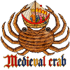 Mittelalterliche Krabbe und königliches Schiff