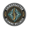 Chiropraktiker Ausrichtung Wellness-Wirbelsäulenabzeichen Geschenk