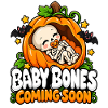 Kürbis-Skelett Baby Bones Ankündigung