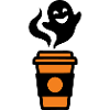 Kaffeebecher Geist Halloween Logo