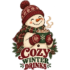 Cozy Winter Drinks Schneemann