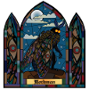 Mothman Buntglas