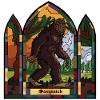 Sasquatch Buntglasfenster