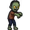 Pixelzombie mit Gelben Augen