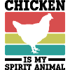 Huhn Seelentier Retro