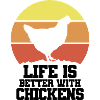 Huhn Retro Style Humor