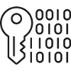 Digital-Schlüssel-Verschlüsselungslinien-Symbol