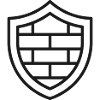Firewall-Schildlinien-Symbol