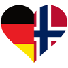Deutsch-Norwegisches Flaggenherz
