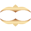 Goldenes Schnurrbart Logo