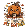 Halloween Kürbis mit Kaffee