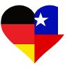 Deutsch-Chilenisches Flaggenherz