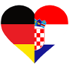 Deutsch-Kroatisches Flaggenherz