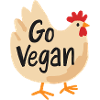 Go Vegan Cute Chicken