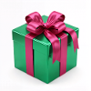 Grünes Geschenkpaket