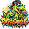  Papasaurus Dinosaurier T-rex Graffiti Street Art