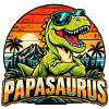  Papasaurus Dinosaurier T-rex Retro