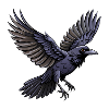 Fliegender Amerikanischer Krähenvogel