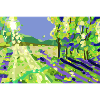 Impressionistische Sonnenlandschaft