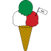 Italy Flag Eiscreme cream