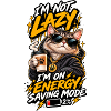 Energiegeladene Katze im Sparmodus