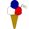 Französich France Flag Eiscreme