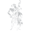 Jazz Monkey spielt Kontrabass