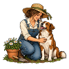 Gartenpause mit Hund für Gartenfreundinnen