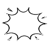 Explosionsblase Comic used look