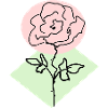 Rosenlinie im rosa Kreis