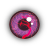 Neonauge: Leuchtende Irisstruktur
