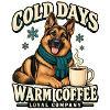 Schäferhund mit Kaffee – Kalte Tage Warmer Kaffee