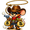 Cowboy-Maus-Beute-Greifer