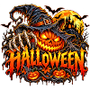 Halloween Kürbis mit Krallen