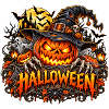 Halloween Kürbis Hexenhut