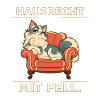 Hausrecht mit Fell Katze im Sessel