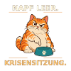 Krisensitzung der hungrigen Katze