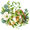Grünehochzeit , Grünes Liebesband Hochzeitsdesign