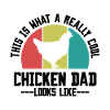 Huhn Papa Spruch Retro