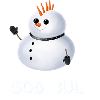 Gothic Schneemann God Jul - Schwedisch