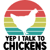Huhn Spruch Humor Retro