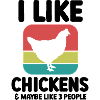 Huhn Spruch Sarkasmus Retro