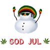 Rasta Schneemann God Jul - Schwedisch