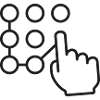 Touchscreen-Muster-Lockline-Symbol