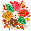 Fröhliche Herbstblume – Bunte Blattblütenblätter