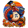 Thanksgiving-Truthahn Mathe-Lehrer mit Pi