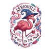 Böser Flamingo-Zauberer Retro-Magier